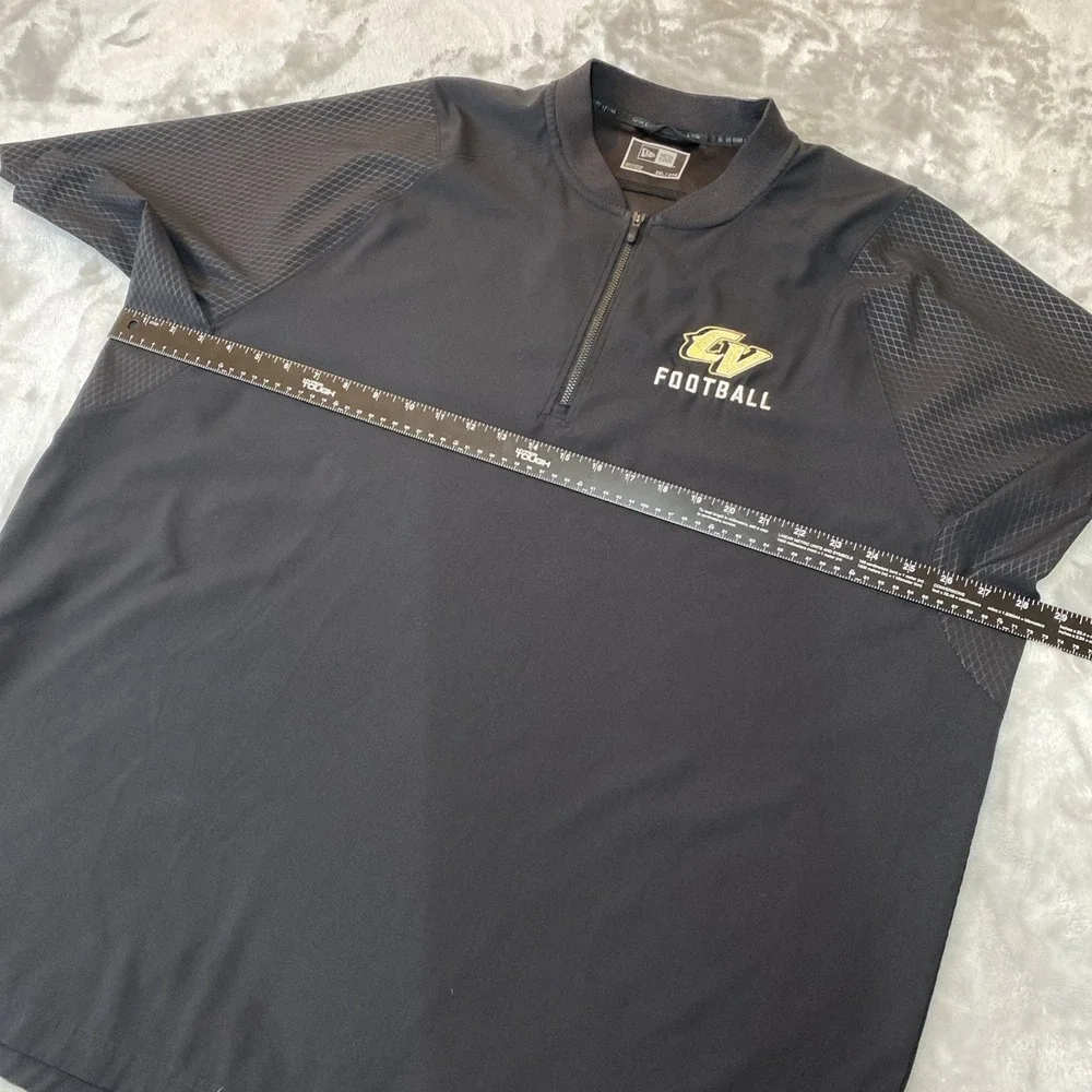 New Era Cage Short Sleeve 1/4 Zip Coaches Jacket Mens XXL Black  CVHS Football
